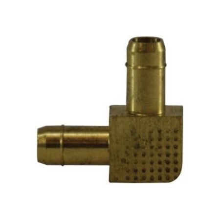 MIDLAND METAL Union Elbow, Elbow, 38 Nominal, Single Hose Barb, 150 psi, 40 to 160 deg F, Brass 21097